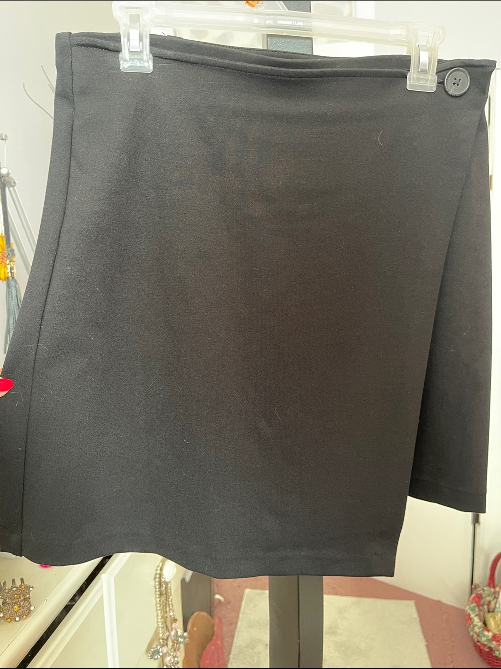 SO Goods For Life  black faux wrap skirt - size L